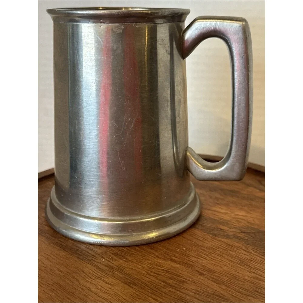 English Pewter glass bottom